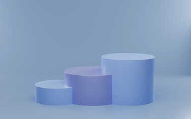 Minimal scene with geometrical forms for product display. 3D rendering.