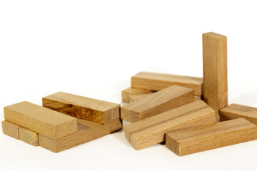Wooden game blocks, just started building up