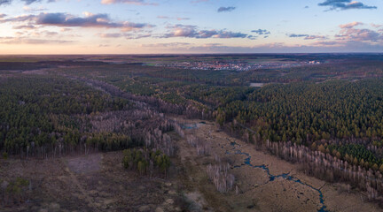 Polish landscape from high above