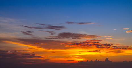 beatiful sunset in thaland