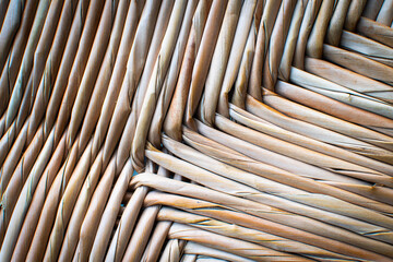Fototapeta premium thai rattan weave pattern, close up