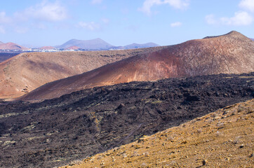 Volcanic landscape of Lanzarote Island, Spain
