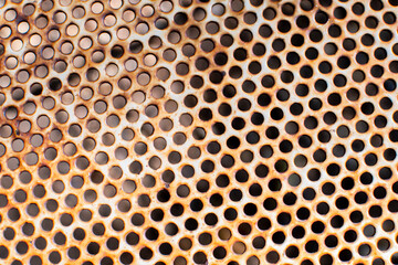 rusty texture of old iron chair