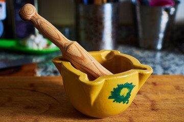 mortero para cocinar