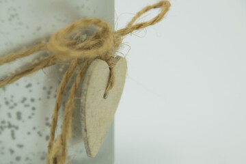 a small vintage wooden heart