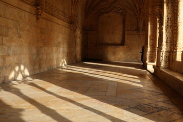 Stone hallway in monastery 