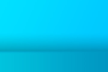 Isolated blue and light gradient background stand display or shelf for showing luxury cosmetics products concept. Blank backdrop made from matte material with copy space illustration .