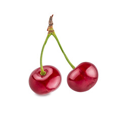 Cherry isolated on white background with clipping path