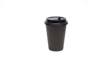 paper coffee Cup isolated on a white background,