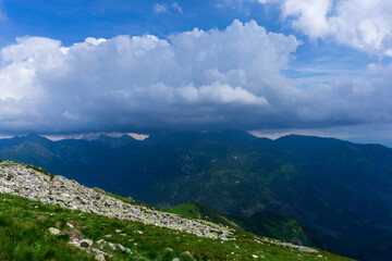 Obraz premium Storm clouds over the mountain range. Tatra Mountains.