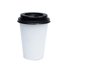 paper coffee Cup isolated on a white background,