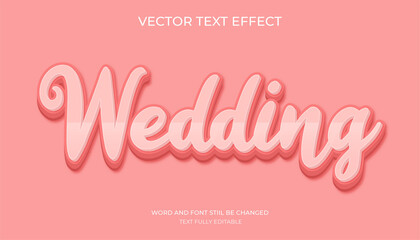 wedding editable text effect.editable 3d cartoon text style effect.