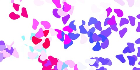 Light blue, red vector backdrop with chaotic shapes.