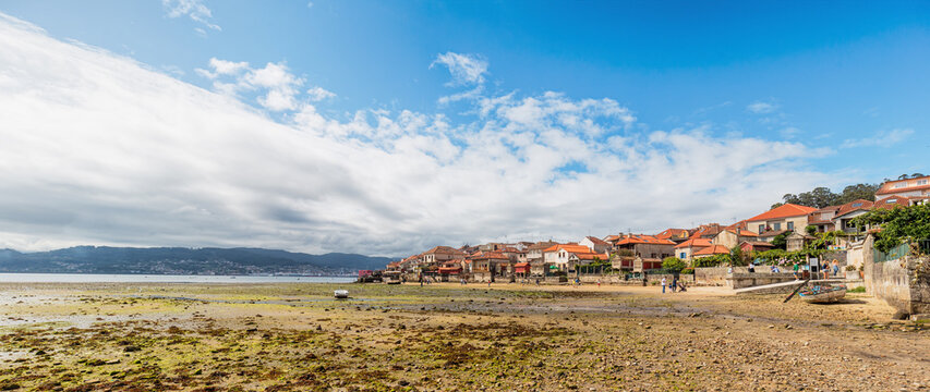 Fishing village of Combarro. Tourism in Galicia. The most beautiful spots in Spain.