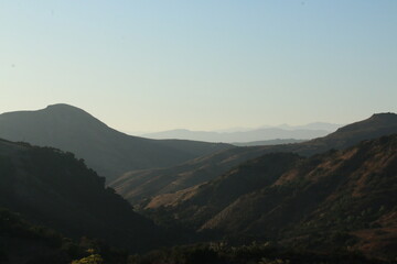 mountain landscape with haze