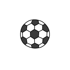 Obraz premium soccer ball doodle icon, vector color illustration