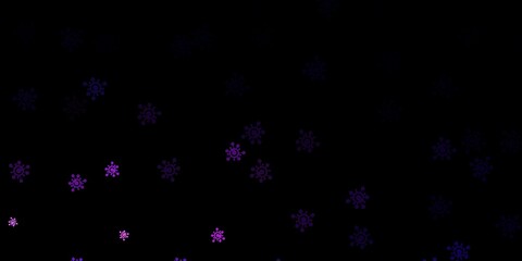 Fototapeta na wymiar Dark purple vector backdrop with virus symbols.