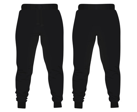 Plain Black Sweatpants For Women