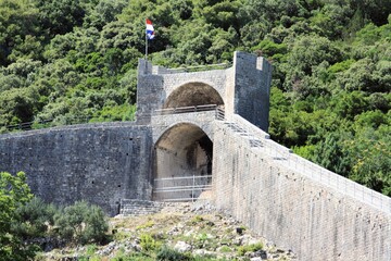 wall and fort, Ston, Croatia