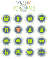 Baby clothes dynamic icons