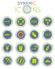 Beach dynamic icons