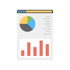 Web analytics icon illustration. SEO infographics symbol.