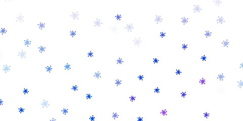 Fototapeta na wymiar Light pink, blue vector texture with disease symbols.
