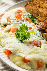 Healthy Homemade Eggwhite vegetarian Omlette