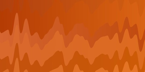 Light Orange vector texture with curves. Abstract illustration with gradient bows. Pattern for booklets, leaflets.