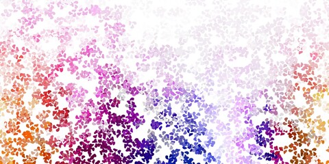 Light pink, yellow vector texture with memphis shapes.