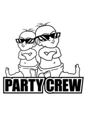 Logo Party Crew 2 Mama Papa Kind 