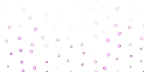 Light purple, pink vector background with bubbles.