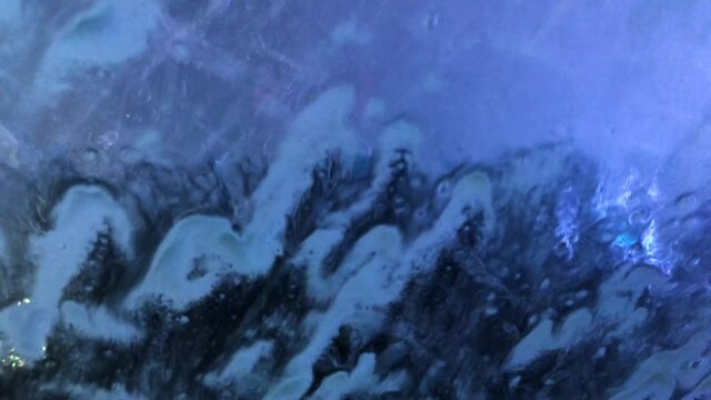 Car Wash POV of Process of Cleaning a Car with Soap & Water