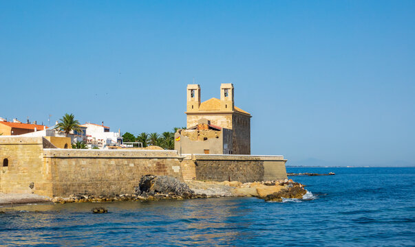 Island of Tabarca in Spain. Crystal-clear turquoise water. Province of Alicante. Spain
