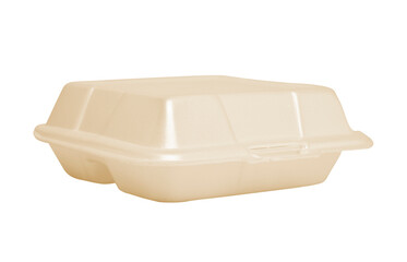 natural plant fiber food box on white background