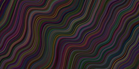 Dark Pink vector template with curved lines.