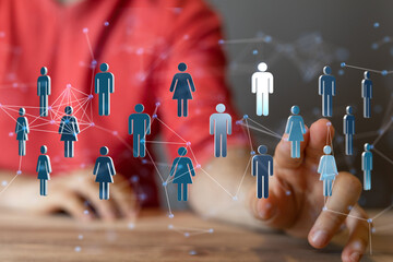 network team connection symbol lines relationship