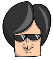 Cool guy with sunglasses Cartoon character 
