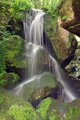Fototapeta na wymiar Lichtenhainer Wasserfall im Sächsischen Kirnitzschtal