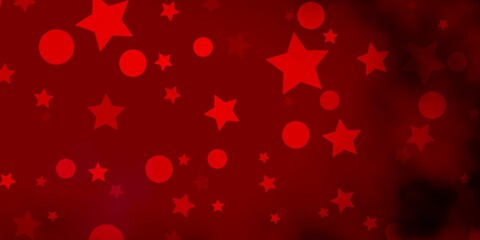 Light Pink, Red vector template with circles, stars. Abstract illustration with colorful spots, stars. Texture for window blinds, curtains.
