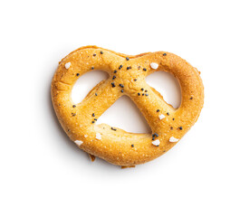 Crispy salted pretzels.