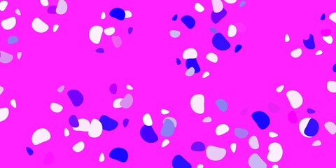 Light pink, blue vector pattern with abstract shapes.