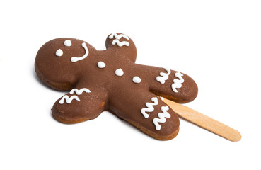 ginger man in chocolate isolated