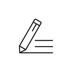 notebook note pen icon vector