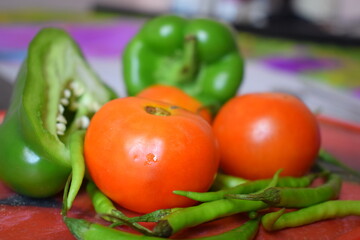 fresh vegetables on the table