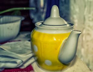 teapot and cup