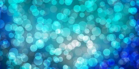 Dark BLUE vector texture with disks. Glitter abstract illustration with colorful drops. Design for posters, banners.