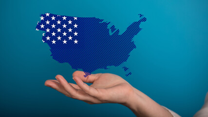 Usa America flag democracy banner