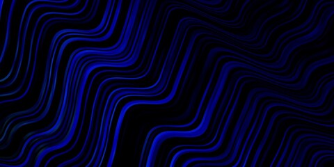 Dark Blue, Green vector background with curved lines. Colorful abstract illustration with gradient curves. Pattern for websites, landing pages.