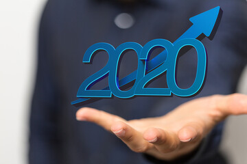 the 2020 business year up goals and success illustration